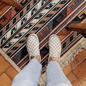 Classic slip on checkerboard vans Frappe